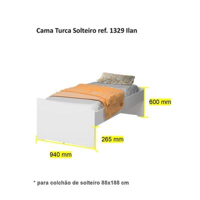 Cama De Solteiro 1329 Ilan Castanho