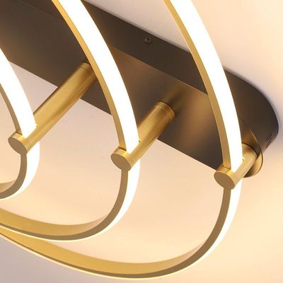 Plafon Skylight Listo 3106l Led Bivolt Preto/dourado