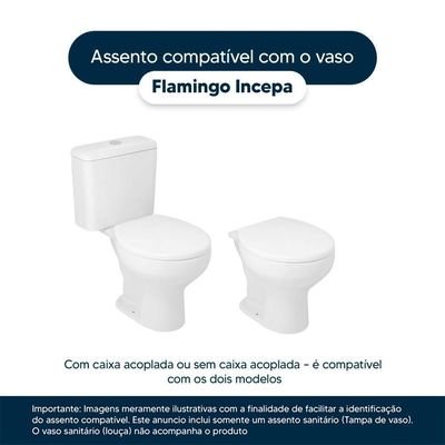 Assento Sanitário Soft Close Flamingo Verde Agua Para Vaso Incepa