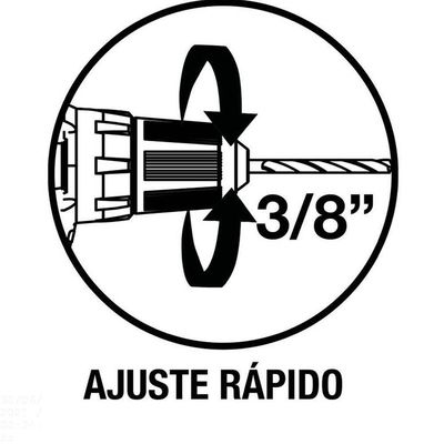 Parafusadeira/furadeira 280 W 3/8" 127 V Para Uso Profissional Com Velocidade Variável E