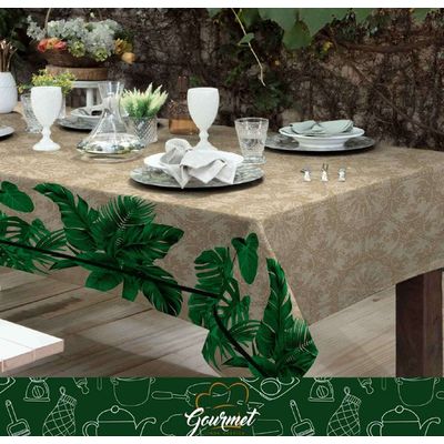 Toalha Mesa Quadrada Gourmet 140x140cm Sortido Raner