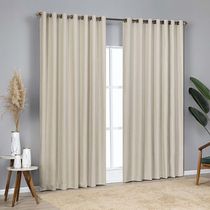 Cortina Blackout Linho Corta Luz 4,00x2,70m para Sala Quarto Varão 4M - Areia