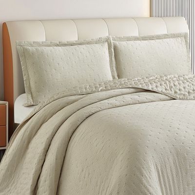 Kit Cobre Leito Colcha Anarruga 3 Peças Queen 240x260cm Fendi Sonhare