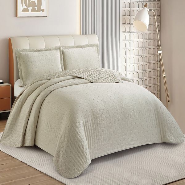 Kit Cobre Leito Colcha Anarruga 3 Peças Queen 240x260cm Fendi Sonhare
