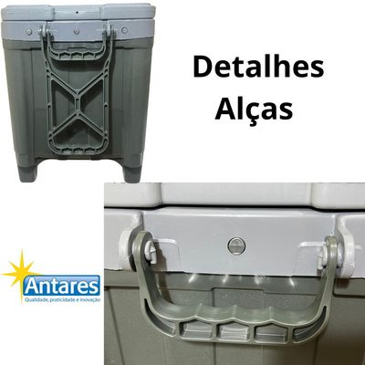Caixa Térmica Cooler 54l Rodas Grandes Praia Camping Antares