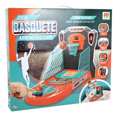Jogo Mini Basquete Arremesso Livre Placar Eletrônico - Dm Toys 6806