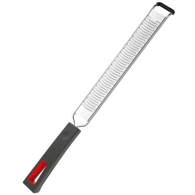 Ralador Raspa Fina em Aço Inox Ghidini Viva - Cinza/Vermelho