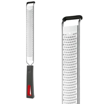 Ralador Raspa Fina em Aço Inox Ghidini Viva - Cinza/Vermelho