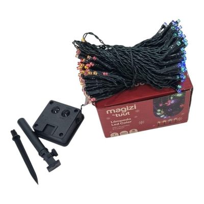 Pisca-pisca Solar Led 18m 200 Leds Luz Colorida