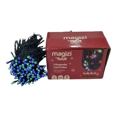 Pisca-pisca Solar Led 18m 200 Leds Luz Colorida