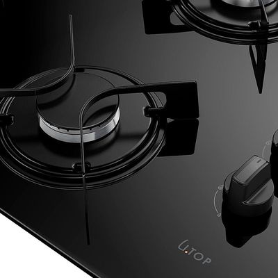 Cooktop a Gás Atlas U Top 4 Bocas Mesa de Vidro Preto