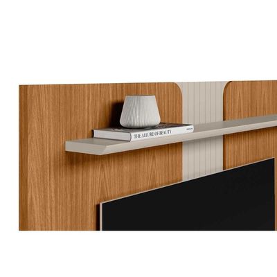 Painel Home p/ TV até 65 Pol Friburgo 1 Pta 1 Prat 160X136cm Nature/Off White - Linea Brasil