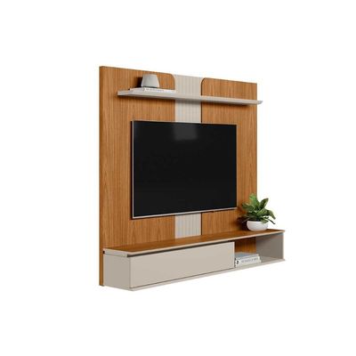 Painel Home p/ TV até 65 Pol Friburgo 1 Pta 1 Prat 160X136cm Nature/Off White - Linea Brasil