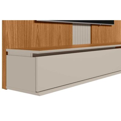 Painel Home p/ TV até 65 Pol Friburgo 1 Pta 1 Prat 160X136cm Nature/Off White - Linea Brasil