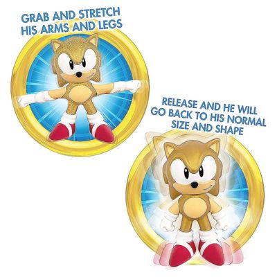 Boneco Super Sonic Heróis Goo Jit Zu Estica Dourado - Sunny