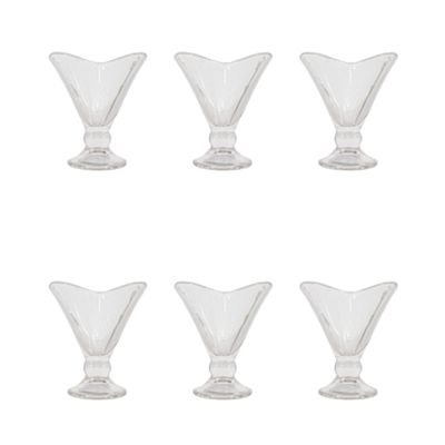 Taça de Sobremesa Vidro Cristal Diamond 6 Peças 170ML