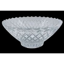 CENTRO DE MESA 29CM VIDRO LAPIDADO