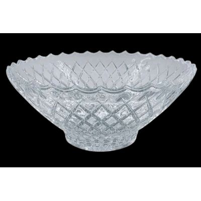 CENTRO DE MESA 29CM VIDRO LAPIDADO