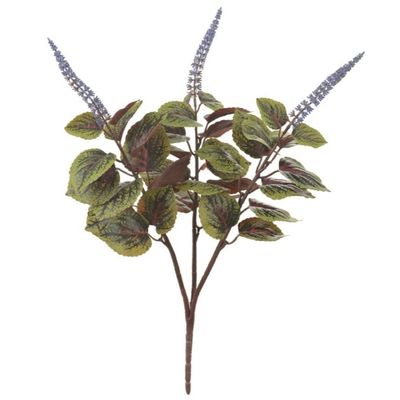 FOLHAGEM PERILLA REAL TOQUE X3 (VERDE PURPURA) 50cm