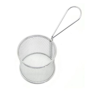 Mini Cesto Aço Inox  Redondo 9cm