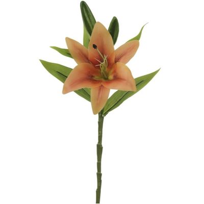 Haste Lirio Real Toque x4 Laranja 37cm