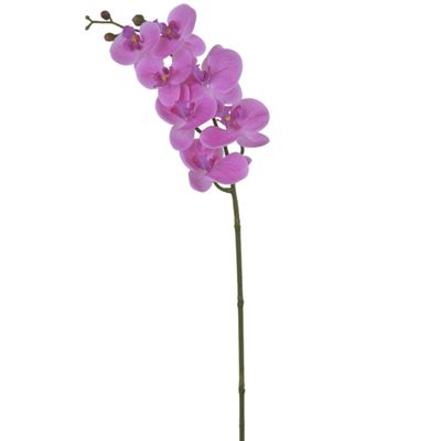 Haste Flor Orquídea Phalaenopsis Real Toque c/Coat x7 73cm