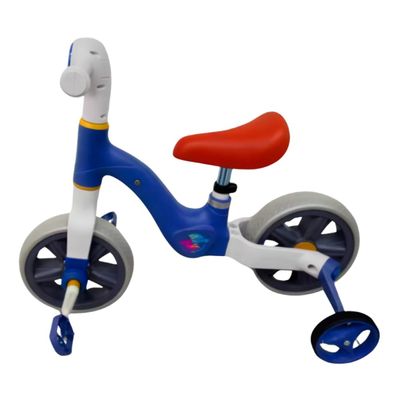 Bicicleta Infantil de Equilíbrio 2 em 1 com Rodinhas Removíveis - Azul