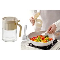 Porta Condimentos Redondo Vidro com Colher 280ml