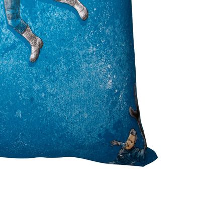 Fronha Avulsa KazzaVip Malha 100% Algodão Disney Estampada Quarteto 48cmx68cm Azul