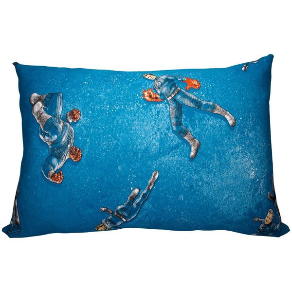 Fronha Avulsa KazzaVip Malha 100% Algodão Disney Estampada Quarteto 48cmx68cm Azul