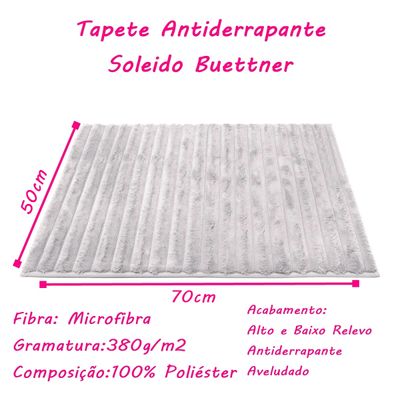 Tapete Buettner Microfibra 100% Poliéster Antiderrapante Soleido 50x70cm Palha