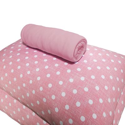 Jogo de Cama KazzaVip King Malha Mista 70% Algodão e 30% Poliéster Ilhabela 3 Peças Rosa