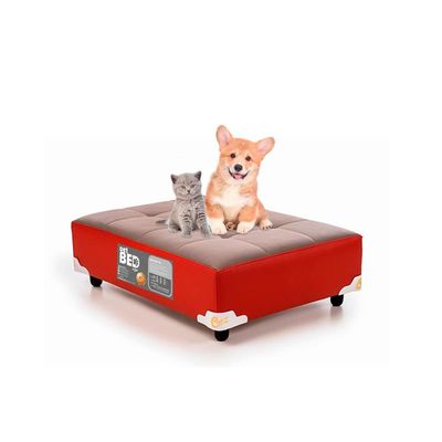Colchão PET Cachorro / Gato Grande Castorpet Bed Cinza/Vermelho (100x80x19) - Castor