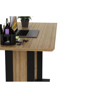 Mesa de Computador ME-4194 Amêndoa/Preto - Tecno Mobili