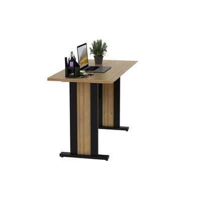Mesa de Computador ME-4194 Amêndoa/Preto - Tecno Mobili