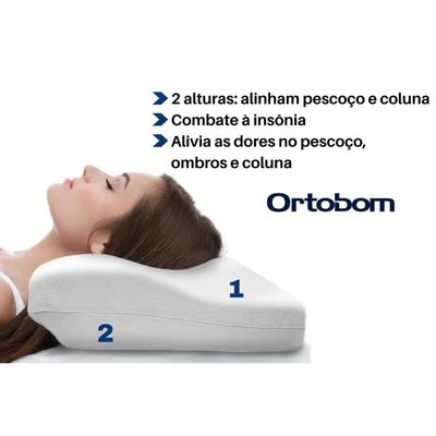 Travesseiro Viscoelástico Conforto Anatômico (38x52) - Ortobom