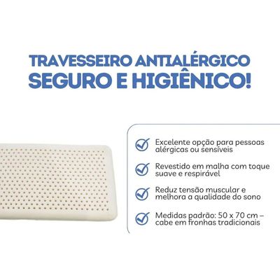 Travesseiro Látex Spazio Slim 38x58 - Ortobom