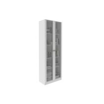 Armário Multiuso Lavanderia AM-3112 c/ 2 Portas c/ Vidro Branco - Tecno Mobili