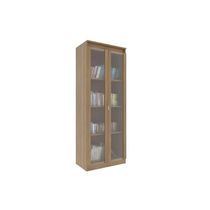 Armário Multiuso Lavanderia AM-3111 c/ 2 Portas c/ Vidro Amêndoa - Tecno Mobili