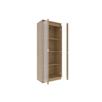 Armário Multiuso Lavanderia AM-3111 c/ 2 Portas c/ Vidro Amêndoa - Tecno Mobili