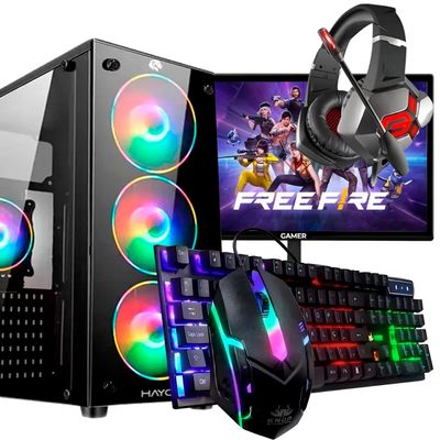 PC Gamer Completo Profissional, Intel Core i5, GT730 4GB, 16GB de Ram, SSD 480GB, Monitor 19"