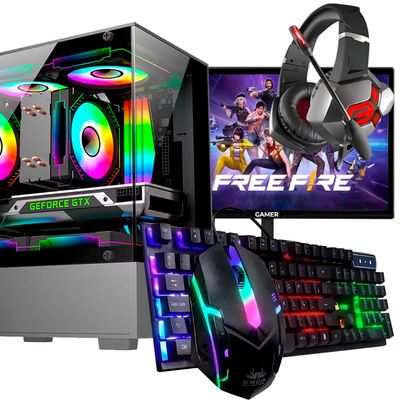 PC Gamer Completo Profissional, Intel Core i5, GT730 4GB, 16GB de Ram, SSD 480GB, Monitor 19"