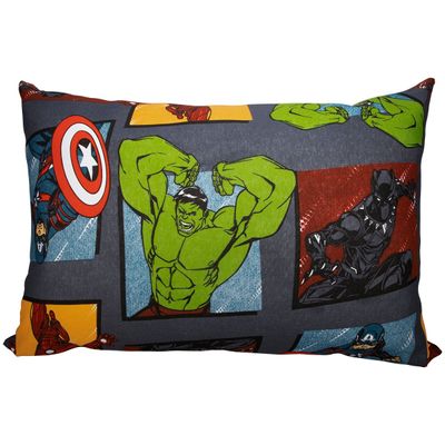 Fronha Avulsa KazzaVip Malha 100% Algodão Disney Estampada Avengers Black 48cmx68cm Cinza