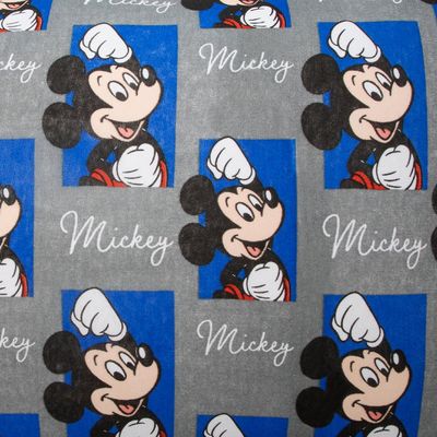 Fronha Avulsa KazzaVip Malha 100% Algodão Disney Estampada Mickey Quadros 48cmx68cm Cinza