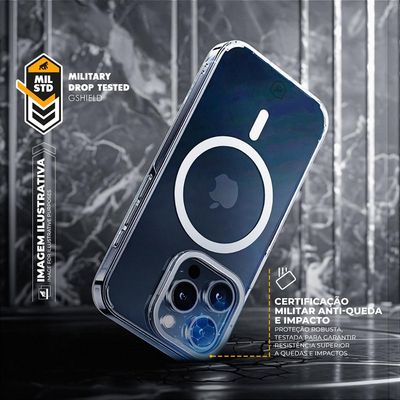 Capa para iPhone 17 Pro Max - MagSafe Crystal Armor Stand - NÃO AMARELA - Gshield