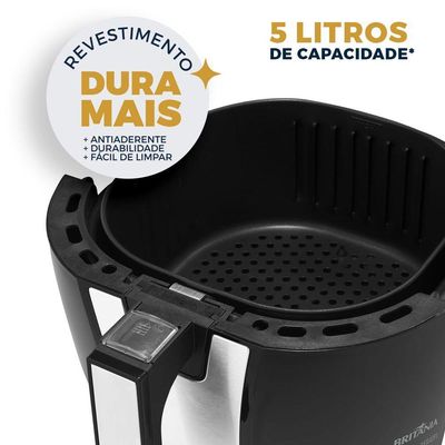 Air Fryer Britânia 5L Antiaderente 1500W BFR40PI 220V