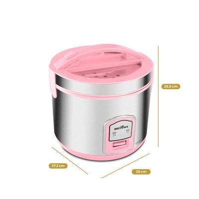 Panela De Arroz Elétrica Rosa Britânia 10 Xícaras BPAE10C 220V