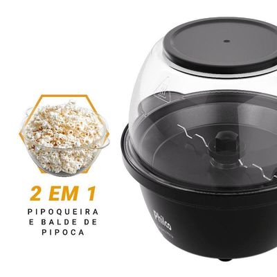 Pipoqueira Elétrica Philco 2 em 1 Antiaderente 65g PPIE03A 110V