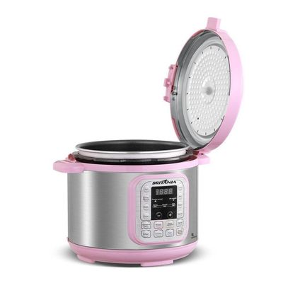 Panela de Pressão Rosa Britânia 5L Digital 11 Funções BPPE05 110V