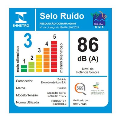 Aspirador de Pó Rosa Vertical Britânia 2 em 1 1400W BASE30 110V